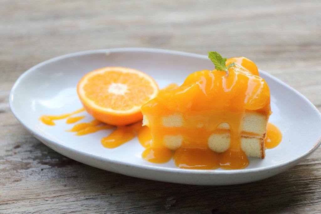 Eggless Orange Cake with Candied Orange Peel Filling « The Secret Ingredient